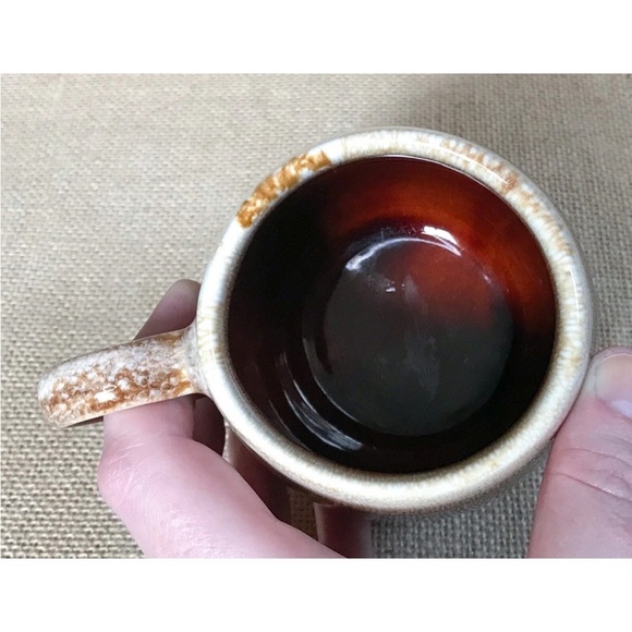 Vintage McCoy Pottery Brown Drip Glaze Mug Cup Rustic Goblin Cottage Farm Core - Picture 5 of 7